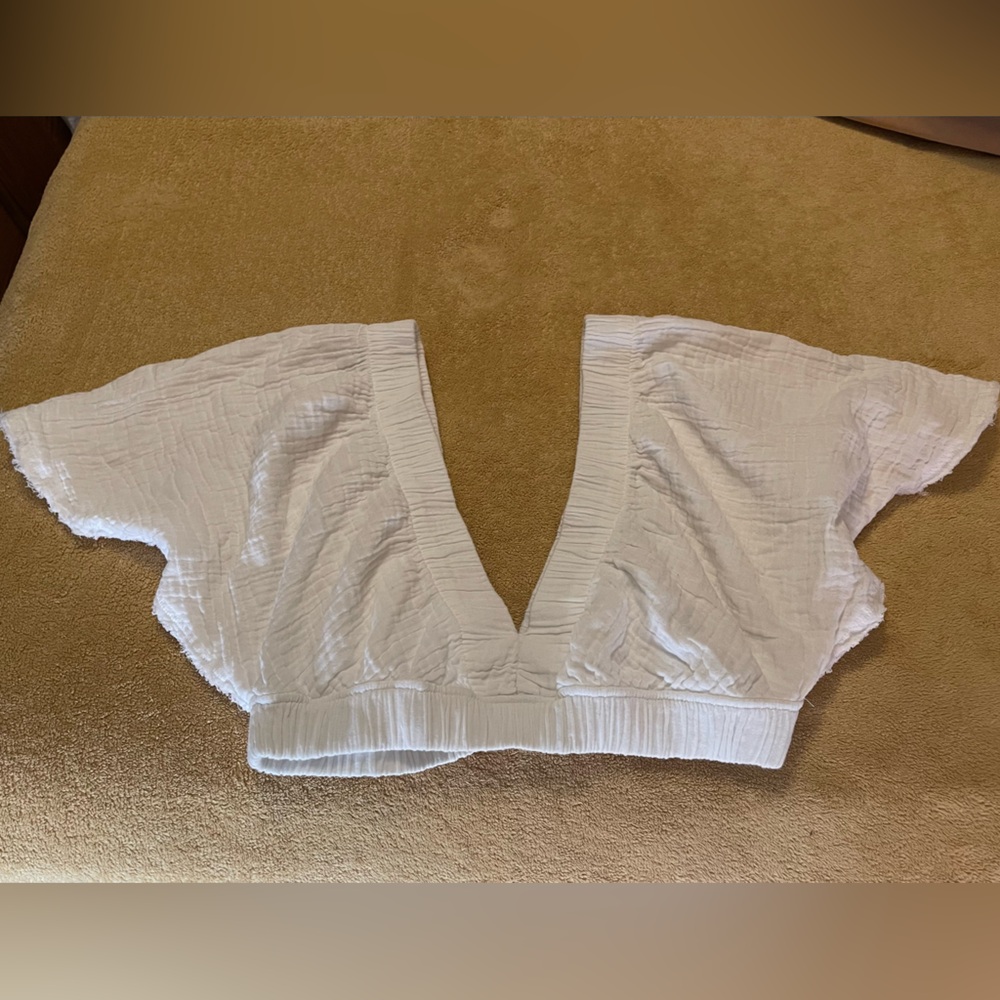 NWOT Aerie White Textured Top